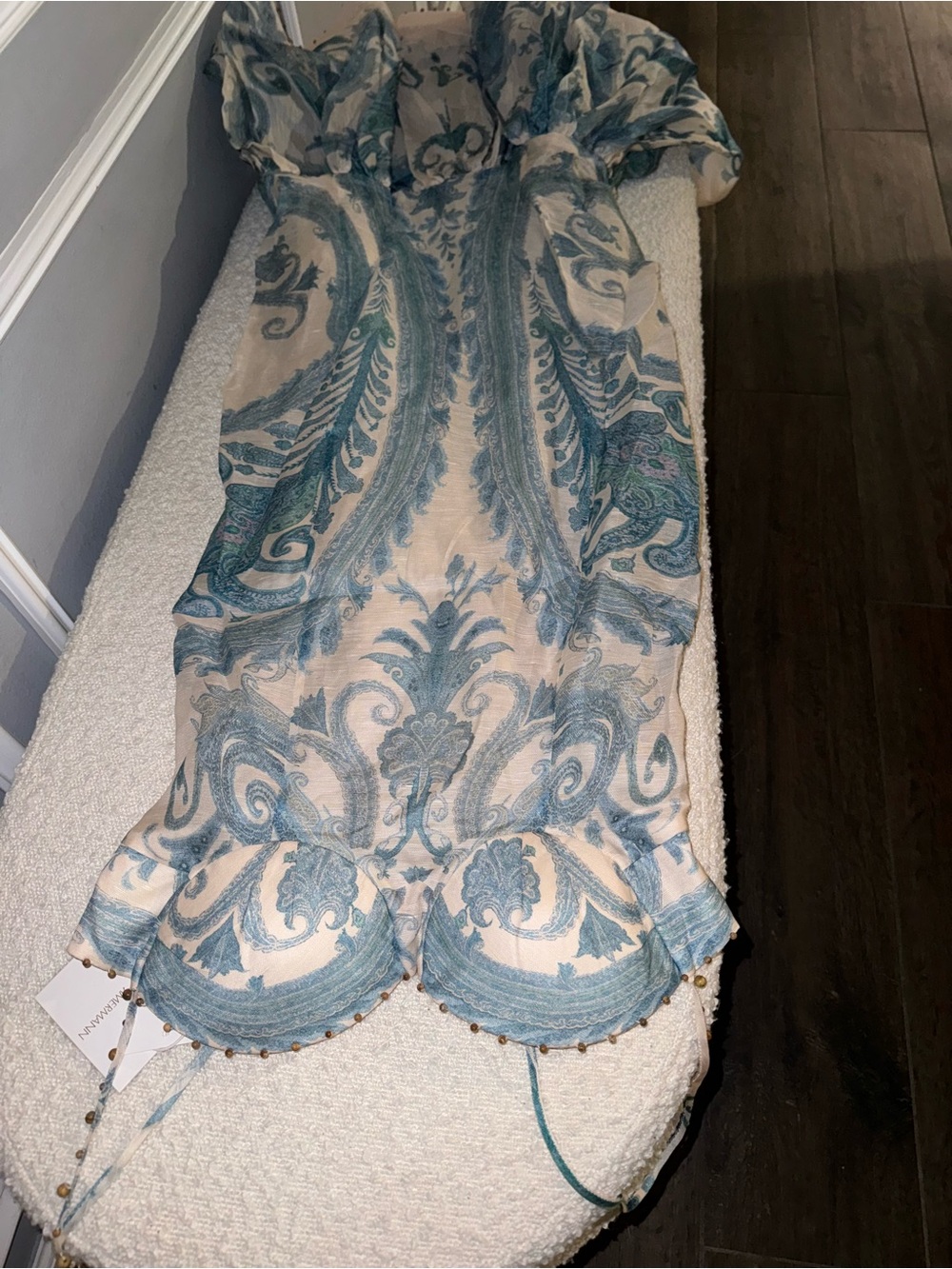 Zimmermann Illuminati Blue and White Paisley Dress size 0 - Picture 5 of 6